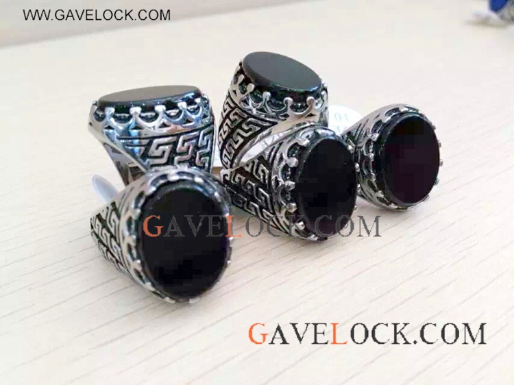 Western Style Black Stainless steel Ring